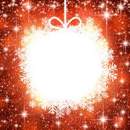 Christmas ball on red background
