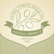 Vintage olive oil label