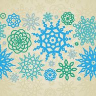 Concept seamless border with snowflakes N5