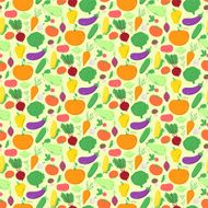 Vegetables seamless pattern vector background with bright colorful vegetables N2