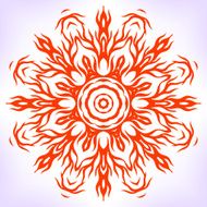 Orange abstract mandala