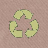 Recycle symbol on a cardboard background N2