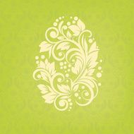 Easter egg floral background Modern card for invitation