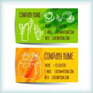 Set modern business card template N4