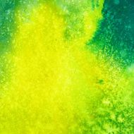 Bright hand painted background with yellow and green N3