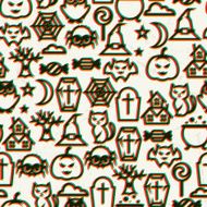 Happy halloween seamless pattern with effect overlay