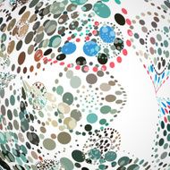 abstract colorful polka dots pattern with gray background N2