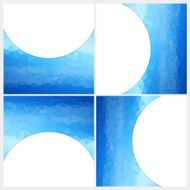 Set of Abstract Triangle Blue Background