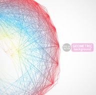 Geometric background made of lines Abstract shape Vector N5