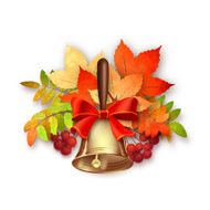 Autumn Vector Fall Leaves and Bell N2