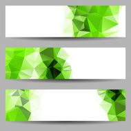 Set of banners with abstract triangles N16