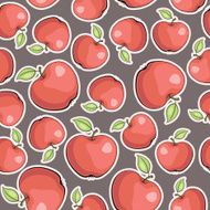 vector pattern with apples N12