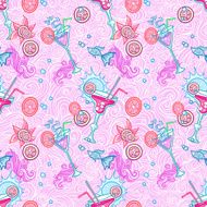 Summer cocktail pattern background N16