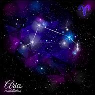 Aries Constellation With Triangular Background