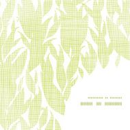Green leaves textile texture frame corner pattern background N2