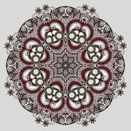 Circle lace ornament round ornamental geometric doily pattern N22