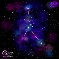 Cancer Constellation With Triangular Background