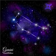 Gemini Constellation With Triangular Background