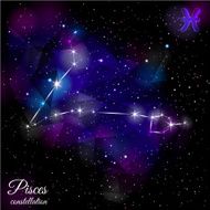 Pisces Constellation With Triangular Background