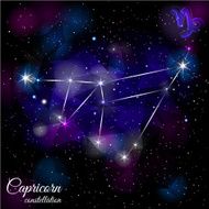 Capricorn Constellation With Triangular Background