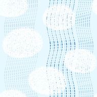 Endless cartoon pattern with clouds and rain Vector illustration