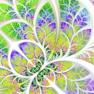 Fabulous fractal pattern in blue green and yellow
