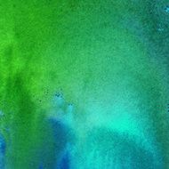 Bright hues of blue and green hand painted with watercolors