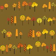 Fruit trees Harvest time Seamless vector illustration Autumn season pattern N2