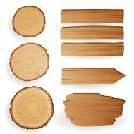 Vector Wood Elements