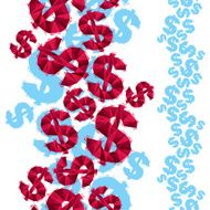 Dollar signs seamless pattern vertical composition geometric N2