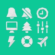 Paper Cut Icons for Web and Mobile Applications Set 6 N2