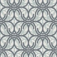 Vintage circles and waves seamless pattern