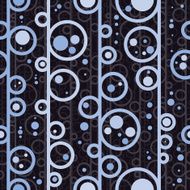 Disco style circles seamless pattern vector background