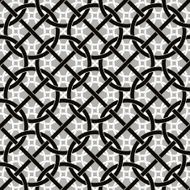 Connected circles and lines seamless pattern