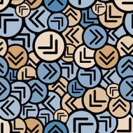 Round arrows seamless pattern