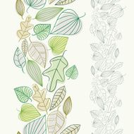 Beautiful spring leaves seamless pattern N4