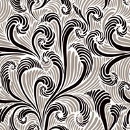 Monochrome floral seamless pattern N7