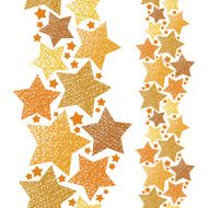 Golden stars seamless pattern vertical composition vector N2