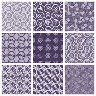 Monochrome violet retro style tiles