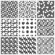 Seamless geometric patterns set 4