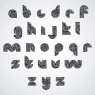 Modern shape black letters