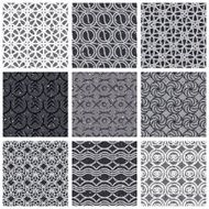 Vintage tiles seamless patterns set N2