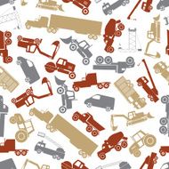 heavy machinery color seamless pattern eps10
