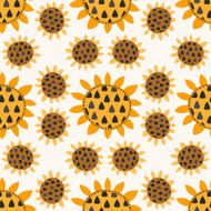 seamless pattern with sunflowers N6