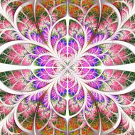 Symmetrical fractal pattern Collection - tree foliage N5