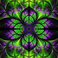 Symmetrical fractal pattern Collection - tree foliage N6