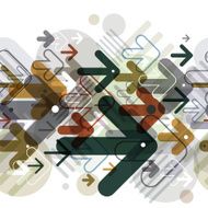 Moving arrows seamless background techno style pattern