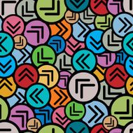 Colorful arrows seamless pattern vector background