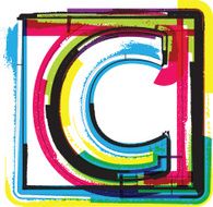 Colorful Grunge Font LETTER c N4