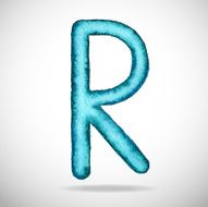 Watercolor letters R